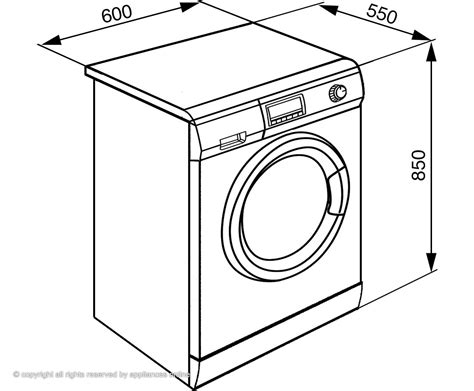 machine a laver dimensions.